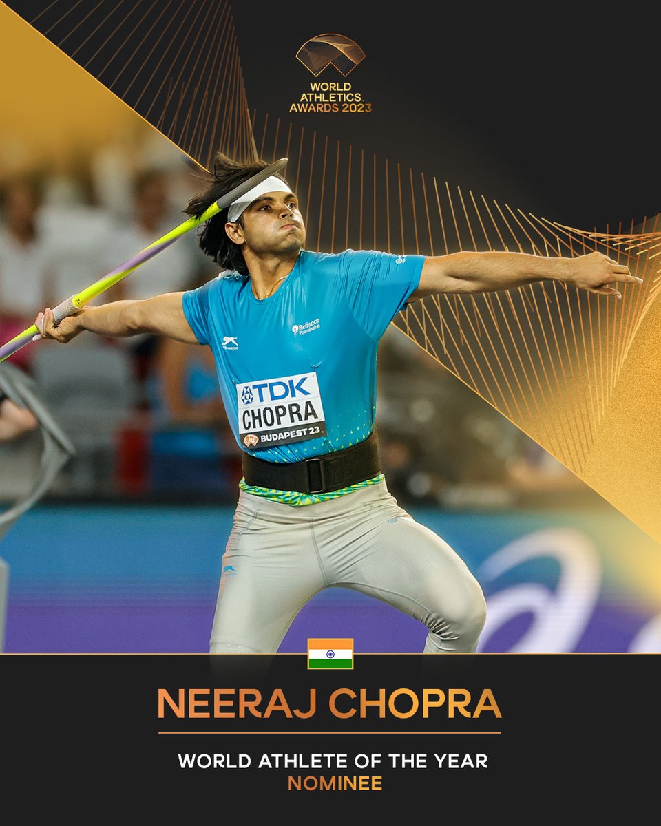 Male Athlete of the Year nominee ✨ 

Retweet to vote for @Neeraj_chopra1 🇮🇳 in the #AthleticsAwards.