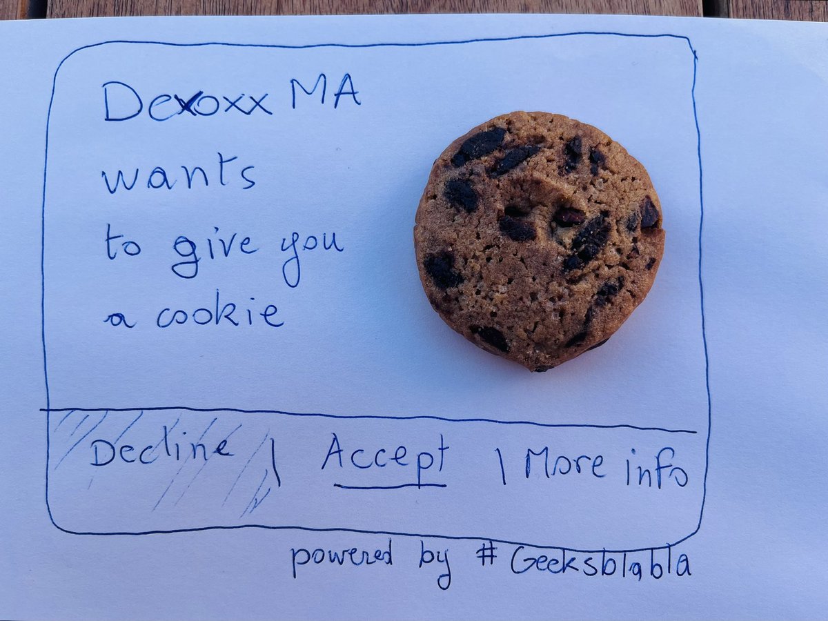 enlamp's tweet image. found this at breakfast, #DevoxxMA is quite the GDPR compliant event hhh