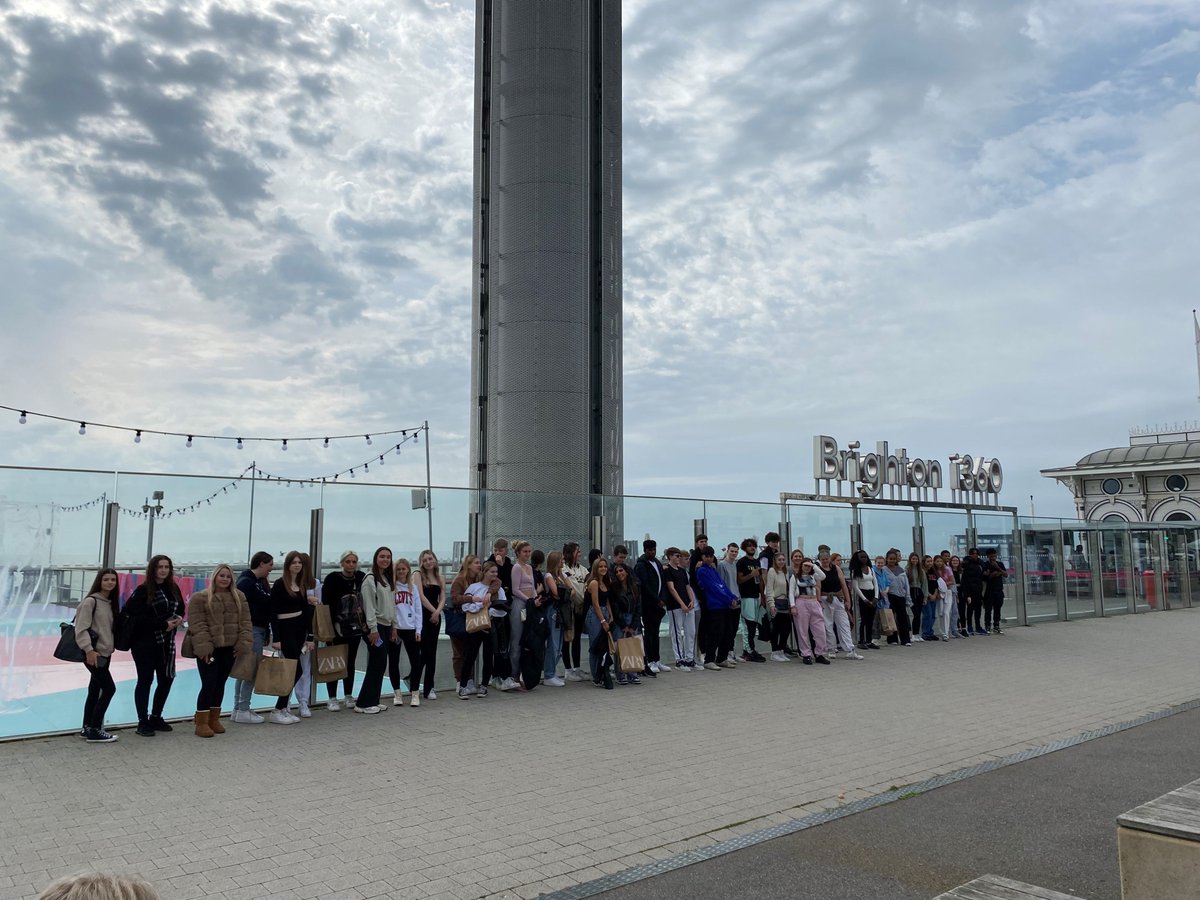 Nescot's tweet photo. Our Travel & Tourism students had a lovely day out in Brighton, researching and experiencing the destination as tourists as part of their UK destination learning. They took the opportunity to mystery shop the customer service on the i360.
#Nescot #College #Brighton #brightoni360 https://t.co/Qejb1tL6f7