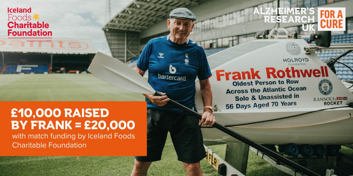 Frank_Rothwell's tweet photo. Together, thanks to your donations and
@IcelandCharity generously doubling every penny, we have raised over £20,000 for @AlzResearchUK.
I haven’t even started rowing yet! 🚣
https://t.co/IaVqIQnazR…
Thank you!
-Frank https://t.co/sq4n0bpuNK