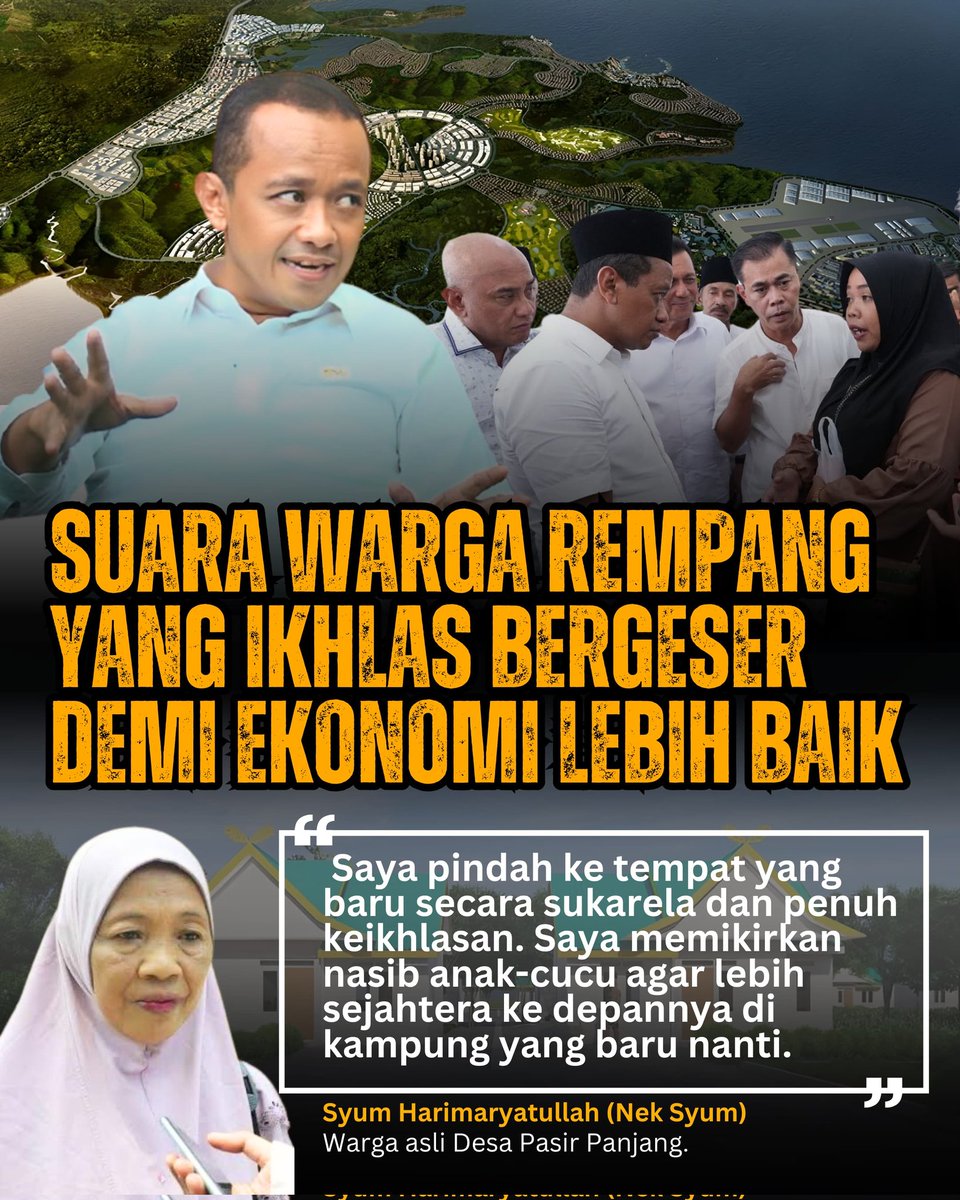 Alhamdulillah masyarakat sudah menerima dengan ikhlas atas relokasi dan solusi dari pak <a href="/bahlillahadalia/">Bahlil Lahadalia</a> Rempang EcoCity

#WargaDukung