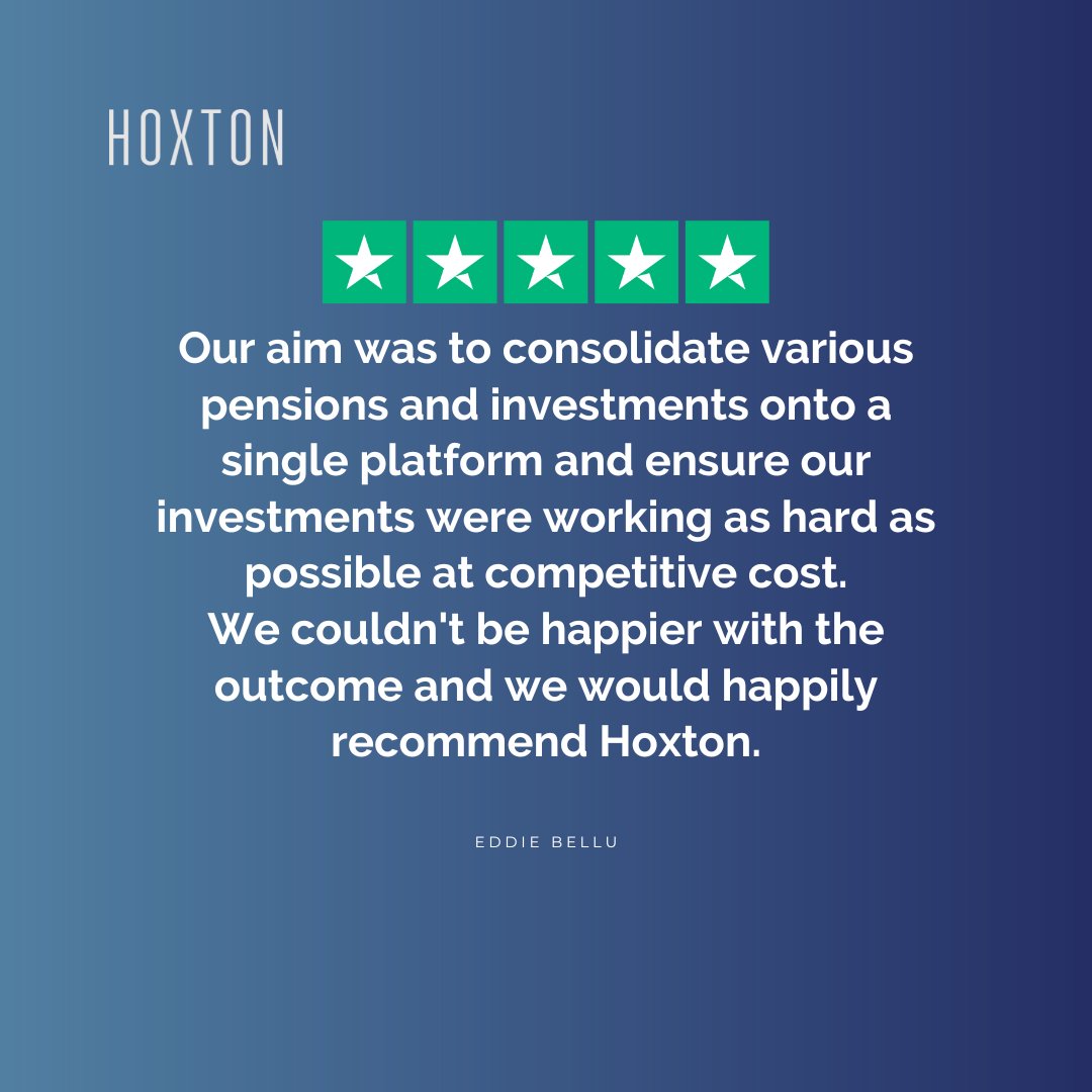 Secure your retirement with ease! 
Review us on Trustpilot: trustpilot.com/review/hoxtonc…

#PensionPlanning #FinancialWisdom #HoxtonCapital #Trustpilot