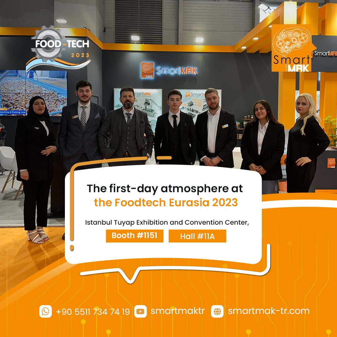 smartmakina's tweet photo. The first-day atmosphere at the #Foodtech #Eurasia 2023 
#Istanbul #Tuyap Exhibition and Convention Center, 
Booth #1151 , Hall #11A. https://t.co/6xDSYJQfDN