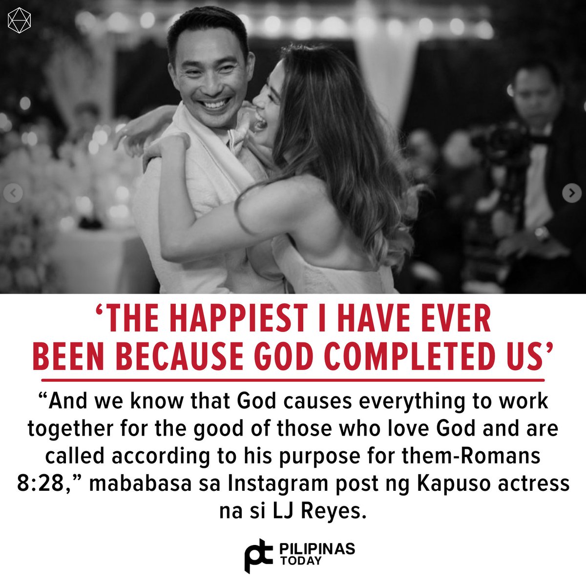 PilipinasToday_'s tweet image. BASAHIN: Ibinahagi ng actress na si LJ Reyes sa kanyang Instagram post matapos ipakita ang ilang snaps ng kasal noong Sabado, Oktubre 7, sa kanyang partner, businessman na si Philip Evangelista.

#PilipinasToday
#LJReyes