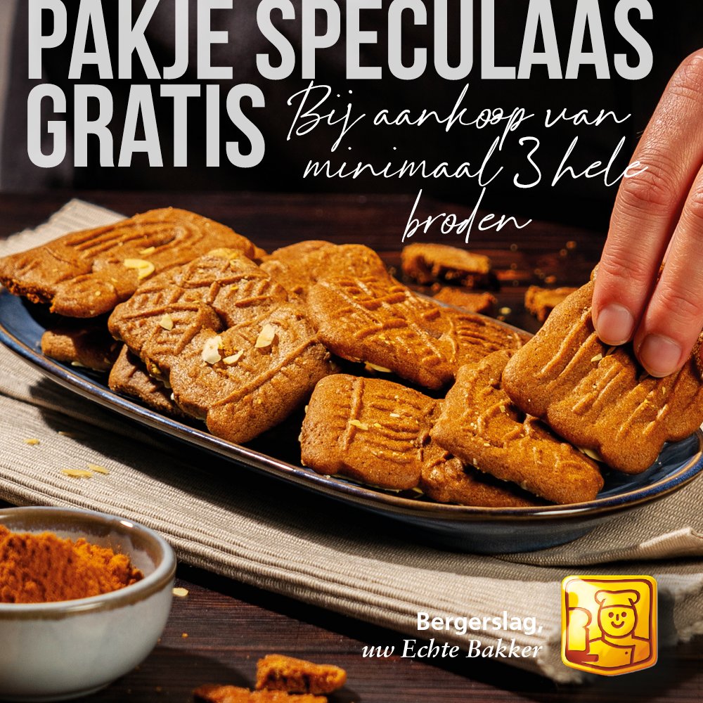 BergerslagEB's tweet photo. Deze week hebben we een leuke actie voor jou! ☺️ Bij aankoop van minimaal 3 hele broden, ontvang je een pakje speculaasjes helemaal GRATIS. Dat betekent dat je niet alleen kunt genieten van versgebakken brood, maar ook van de heerlijke smaak van speculaasjes (2/2) https://t.co/Wym1yXsIe6