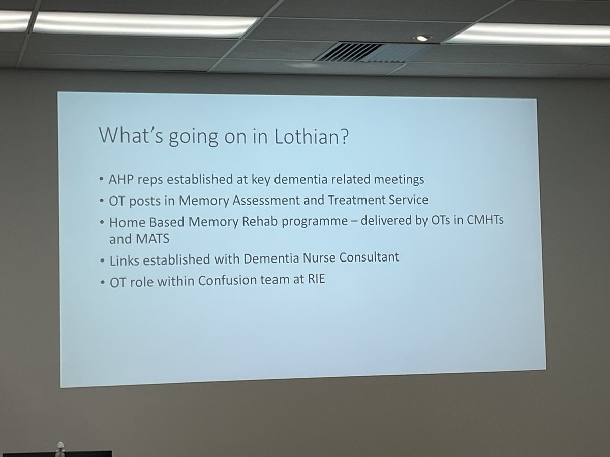 Lothian Occupational therapists, Kirsty Williamson and Morna Russell on fantastic dementia work from Lothian AHP dementia forum and the national forum led by  <a href="/elaineahpmh/">Prof Elaine Hunter</a> <a href="/AhpDementia/">AHPDementia</a> #AHPreciateandProgress
#AHPsDayScot
#AHPsDay
@lothian_AHPEd