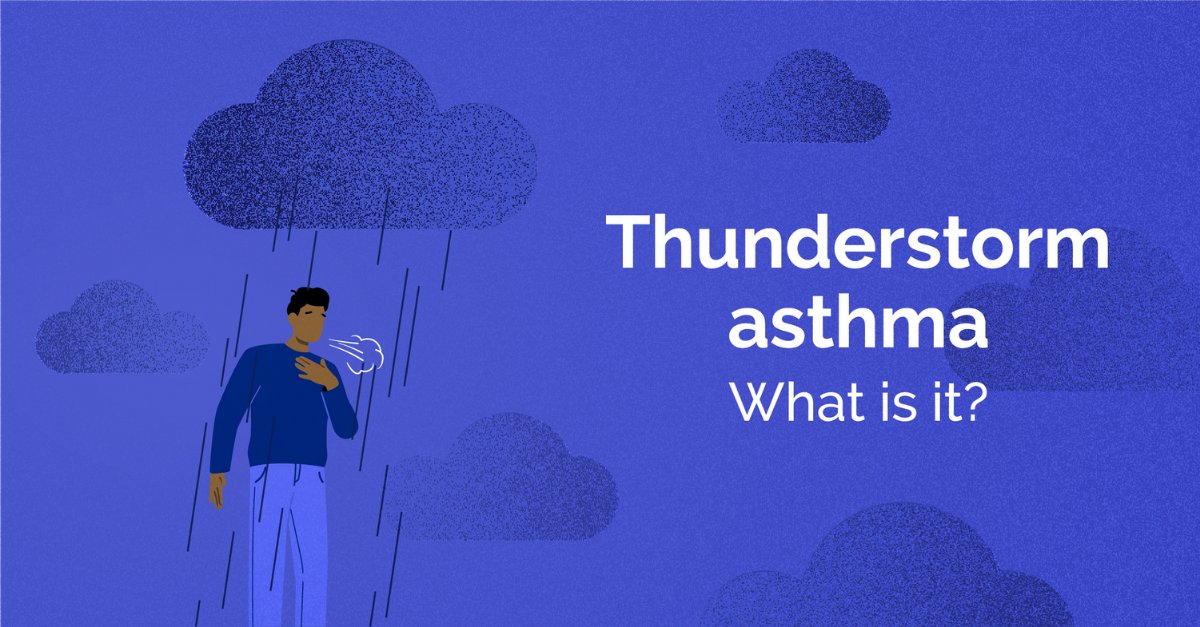 PureChoicePart's tweet photo. Thunderstorm asthma is caused by strong winds drawing higher levels of pollen, mould spores and pollution into the air. When these particles come into contact with water they break down into smaller particles and can trigger asthma symptoms. 

#asthma #thunderstorm #allergen https://t.co/O57eyeU3TD