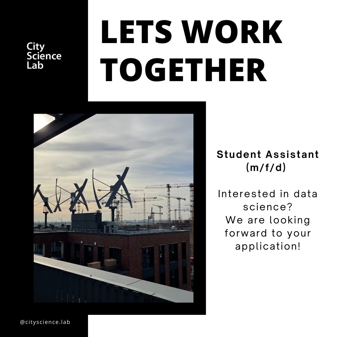 #Hiring Student Assistant! Looking for students into modelling, simulation, AI, and machine learning to shape smart urban solutions!