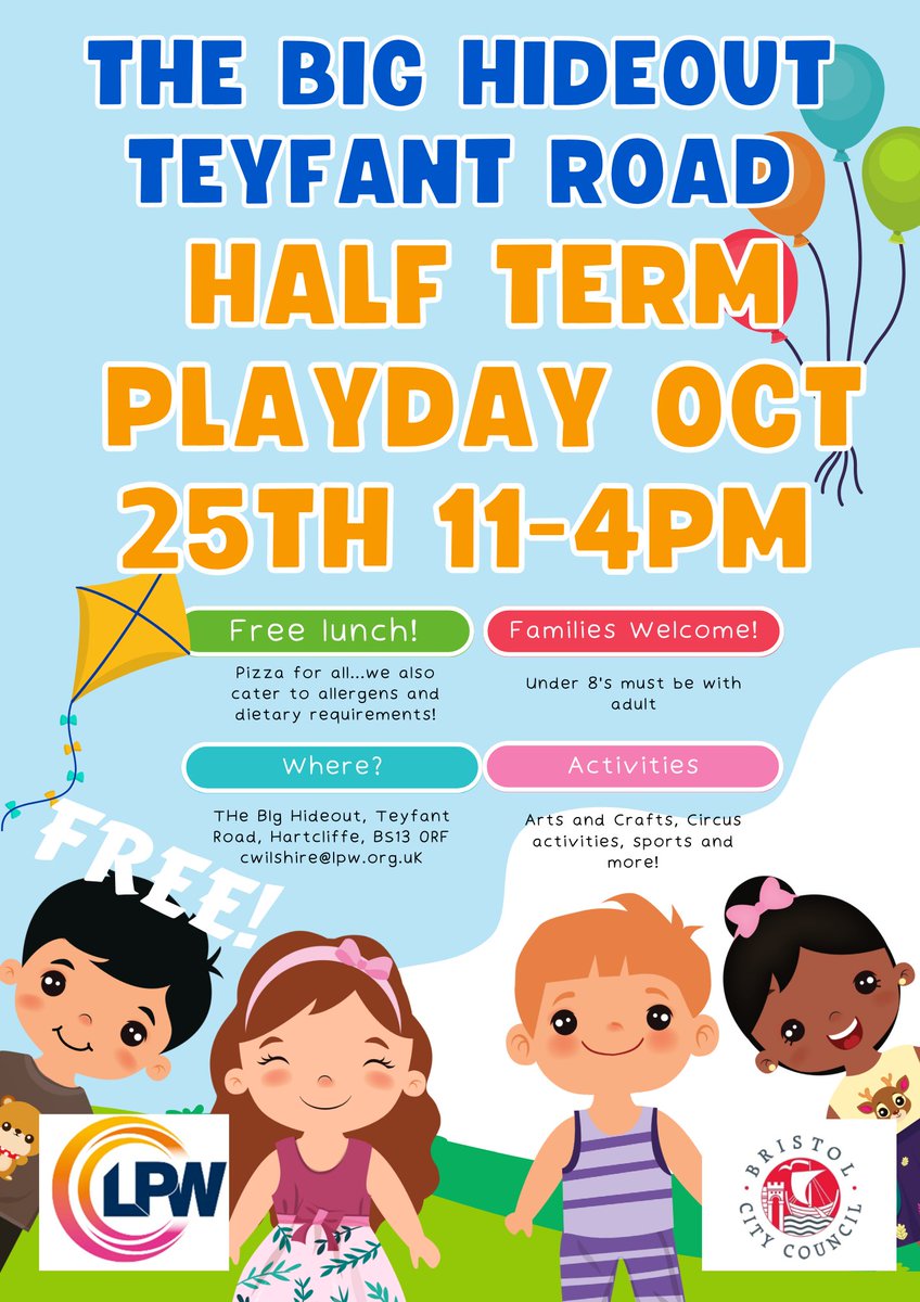 Can't WAIT to see everyone at Playday on the 25th of October. Free food, free play and free FUN! Best Wednesday ever?