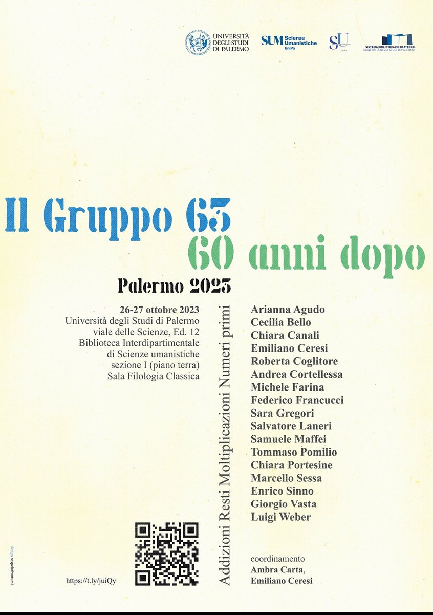 Per i sessant'anni dalla fondazione del Gruppo 63 con Ambra Carta abbiamo organizzato un convegno dove tutto è iniziato.