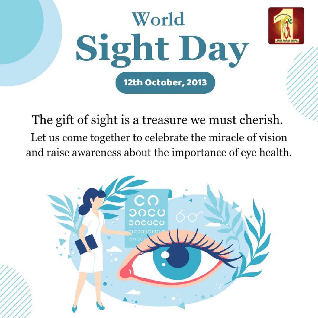 Vision is an extraordinary gift that allows us to perceive and experience the world around us. It molds our understanding of reality, enriches our interactions. Therefore Saint Dr. Gurmeet Ram Rahim Singh Ji initiated visionary to cure blindness. #WorldSightDay