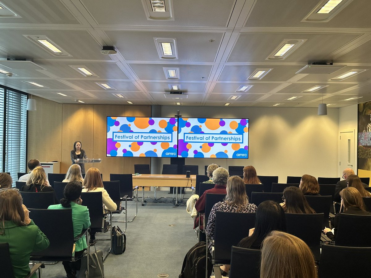 Mehwaesh's tweet photo. . @NMRPerrin kicking off the final event for @AMRC’s Festival of Partnerships. Looking forward to insightful sessions on how research charities can partner effectively. https://t.co/RF1h7OlgpF