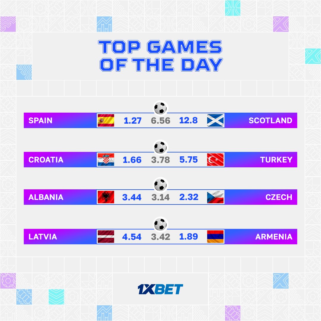 1xBet_Eng's tweet photo. #EuroQualification matches are back! 🏆

Make a wager 👉 https://t.co/gMjDzSqS95 https://t.co/a6ljAdE6OO