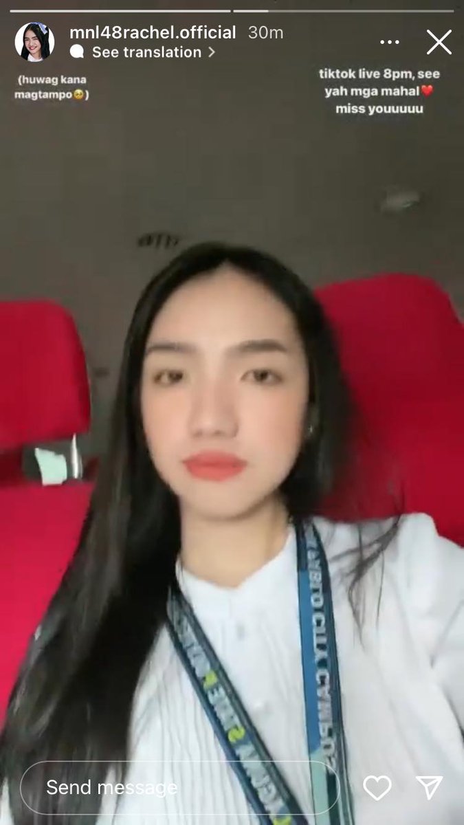 #MNL48Rachel 
[IG Story]💖💖[10/12/2023]

TikTok Live 8pm💖

Don't forget to like and follow MNL48 Rachel
FB Page: MNL48 Rachel
TikTok: rachel.mnl48official
Kumu: rachel.mnl48official
IG: mnl48rachel.official
YouTube: Rachel Frances Song Suazo 
#MNL48 #MNL48Rachel #Rachellovers