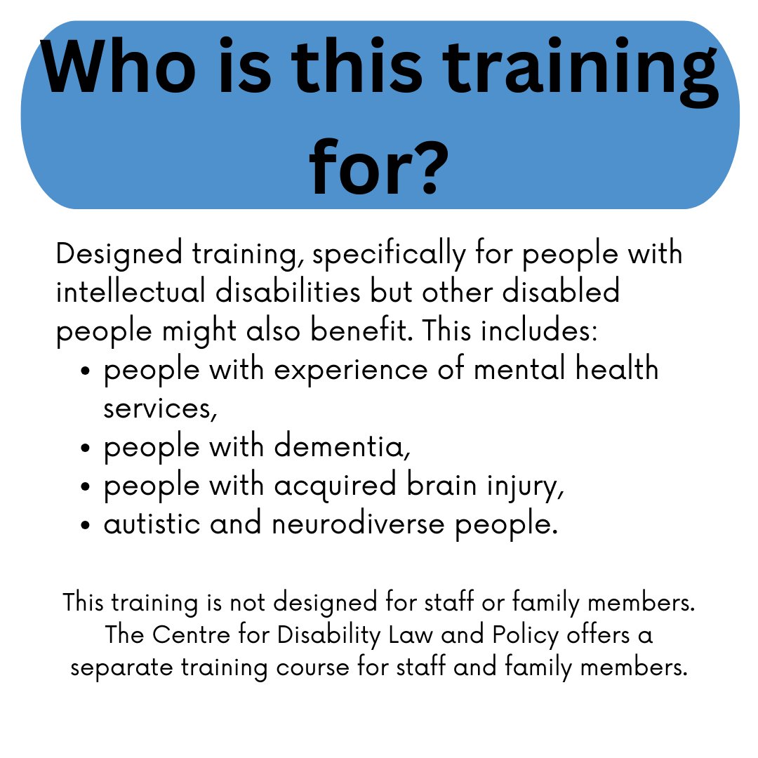 CheeverstownH's tweet photo. If you would like to take part in the Getting to Grips with the Assisted Decision Making (Capacity) Act 2015 Training for self-advocates event please visit the following website for more information and to sign up.
https://t.co/yYrEdjkOVi
#capacitylaw #universityofgalway https://t.co/mztx0oUzM1