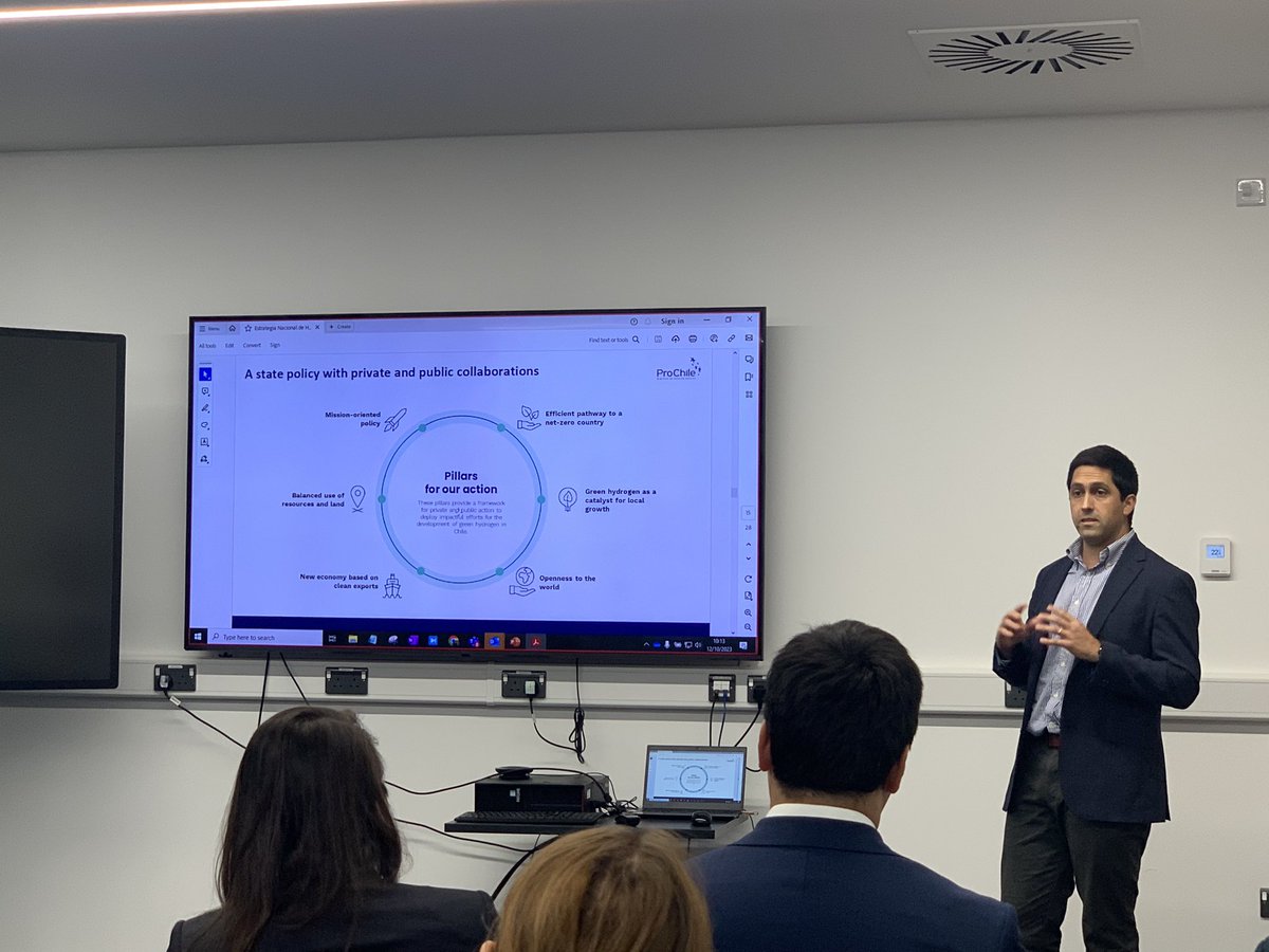 Nicolas Poblete with <a href="/ProChile/">ProChile</a> describes how Chile is aiming to be a global leader in green hydrogen, and is already rated by <a href="/BloombergNEF/">BloombergNEF</a> as the #1 most attractive country for clean energy investment.