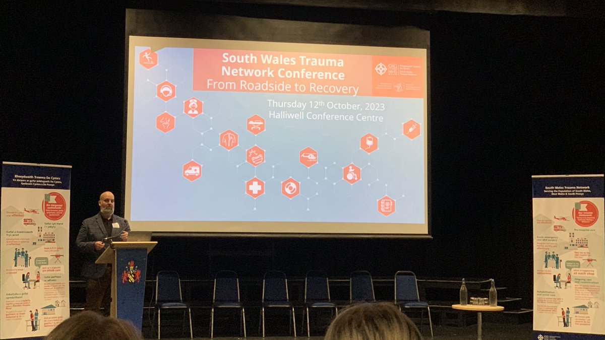 TimAustin87's tweet photo. 3 years of the South Wales Trauma Network celebrated today at the @SWTraumaNetwork #TraumaConference.
Good to see a fair number of @WelshAmbulance colleagues supporting the event!
#TraumaDesk https://t.co/1mVyG5AAJZ