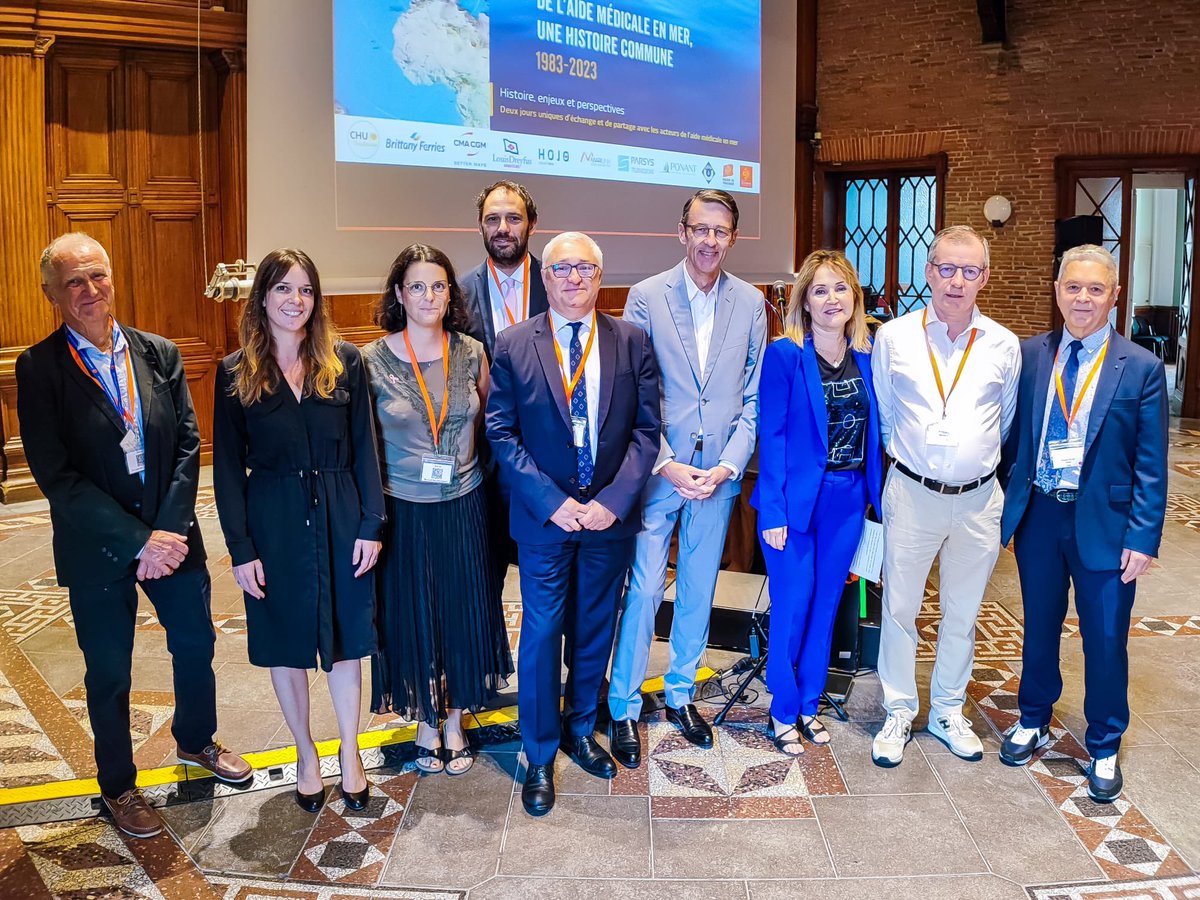 ⚓️🛟40 ans de l’Aide Médicale en Mer et du Centre de Consultation Médicale Maritime. Le CHU de #Toulouse réunit aujourd’hui le monde maritime pour des échanges inédits au croisement de la médecine et de la mer. @SAMU__31 @MerGouv + d’infos : chu-toulouse.fr/le-centre-de-c…