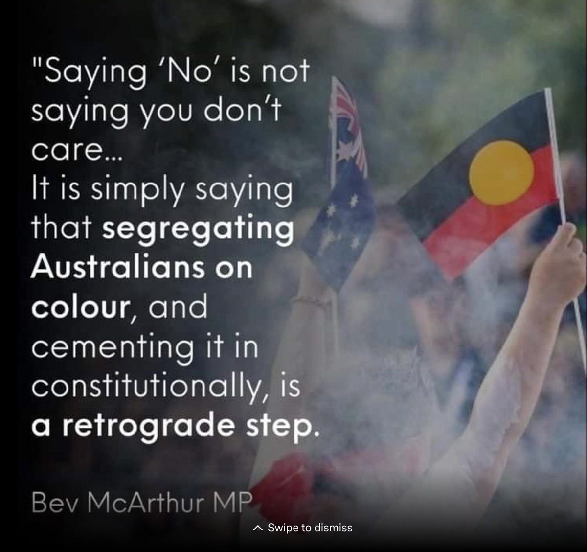 Adem_Flok's tweet photo. @PatMcGorry What a long stretch
There’s 15 democratically elected indigenous MPs that represent their communities, an Indigenous Affairs Minister that overlooks a $40Billion budget Where’s the money going?
Reject Albo divisive permanent voice in parliament
#UsePen & #WriteNo #VoteNo2023 https://t.co/euGN2FHsE3