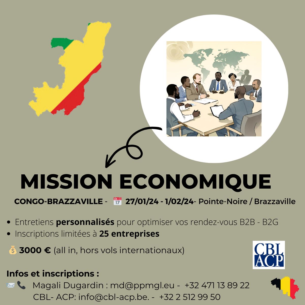 Les préparatifs de la mission économique en République du Congo sont lancés!
