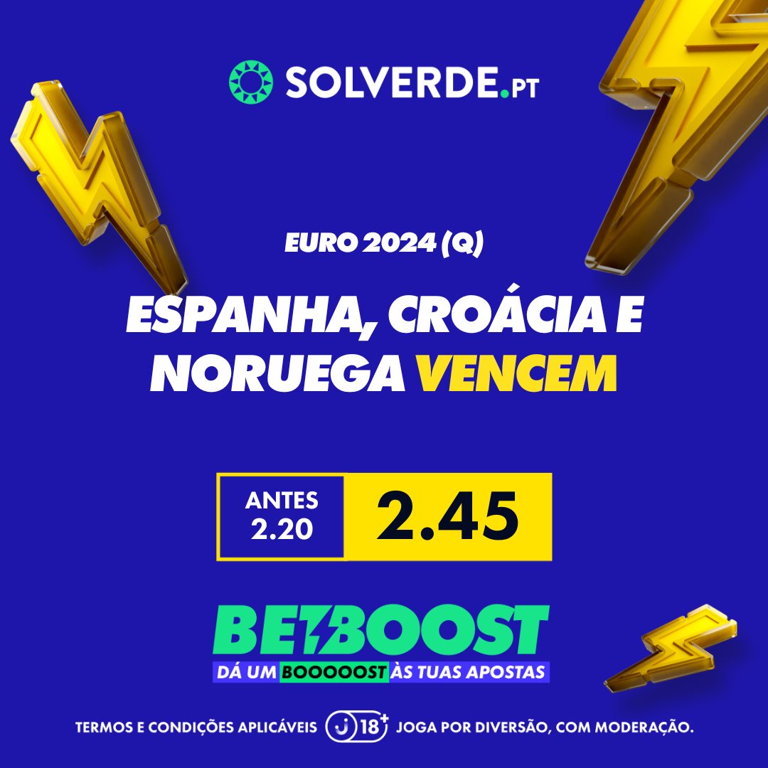 Se este Bet Boost bater, fazemos um giveaway de 5 freebets. 🪄

Só tens de:
- Seguir a <a href="/solverdept/">Solverde.pt 🔞</a>;
- Dar RT neste tweet.

Passatempo termina às 13h00 de dia 13/10.

Aposta no boooooost aqui 👇 
🌍 sol-ver.de/dOL6ydo