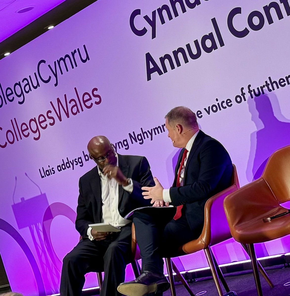 JosephBaldwin's tweet photo. ‘Education is prevention and an enabler… education at all levels and stages of life is key.’
Great to hear from @Addysg_Cymraeg this morning in conversation with @BridgendCollege Chair of Governors @jeff_jdgee11, at the @ColegauCymru Annual Conference.
#CCconference23 https://t.co/F2U9p11MJZ
