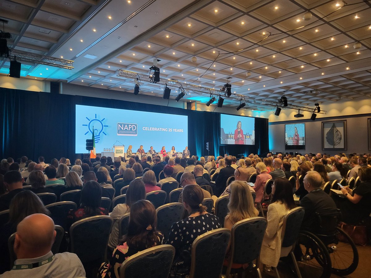 dararyder's tweet photo. Great to be @NAPD_IE conference today, huge turnout. @andrewbrownlee7 speaking now about development of super cool taster TY courses in manufacturing, barista training, health and fitness and other fields to increase interest in #FutureFET pathways. https://t.co/YcPYPMu9kj