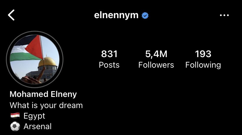 🇵🇸Pemain Arsenal &amp; Timnas Mesir, Mohamed Elneny merubah profile picturenya dengan gambar Bendera Palestina dan Masjidil Aqsa.