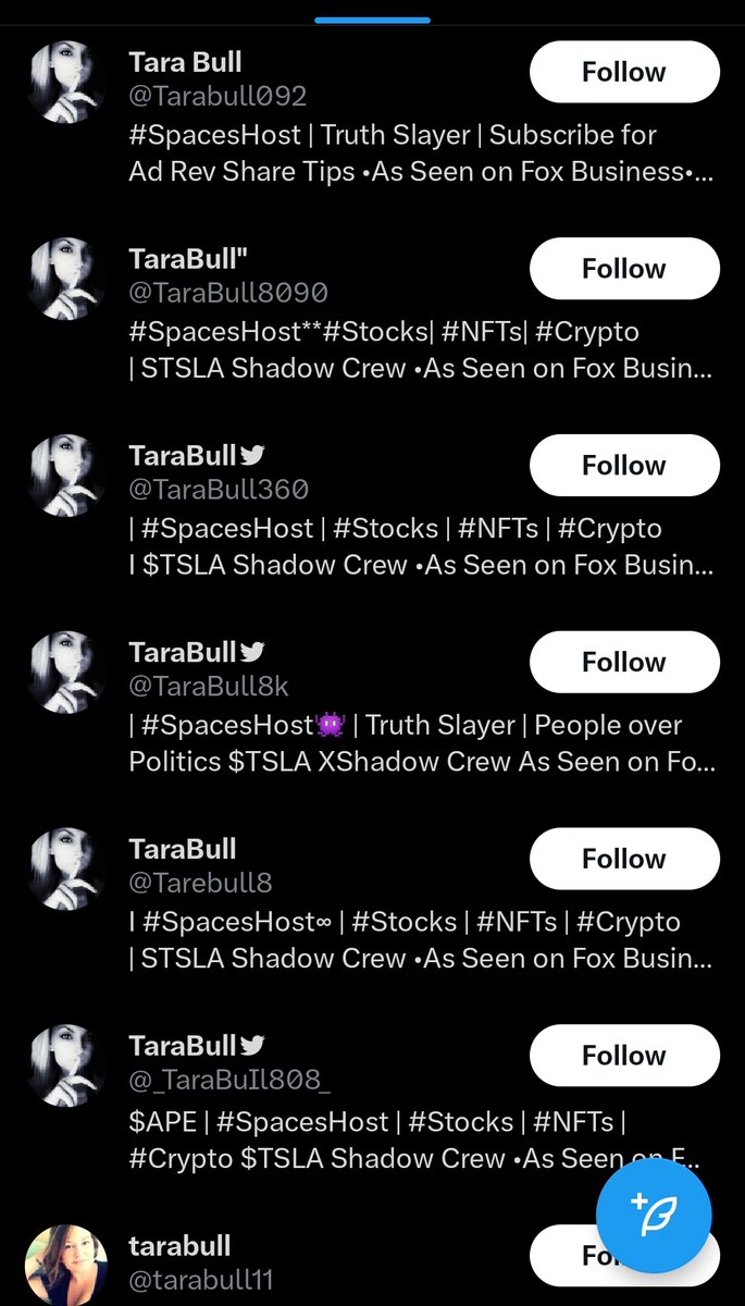 EBlainesWorld's tweet image. 5) 📝 Note, there are other accounts with similar names that are obviously not impersonating you. They were not factored in.

#IStandWithTaraBull #FakeAccounts #FalseIdentity #Impersonation