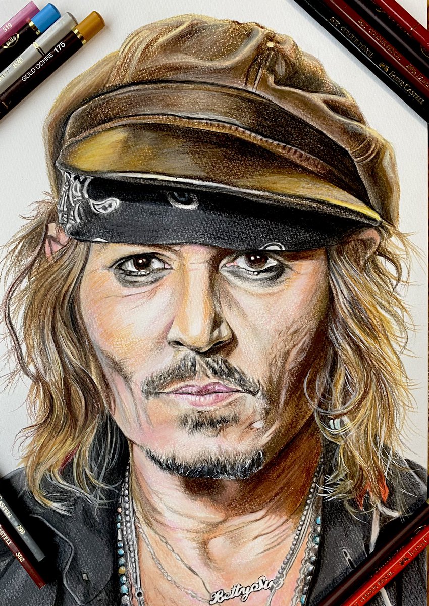GattoBlu5's tweet photo. Now, I'm making a collection of JD's colored pencil drawings I drew. 
He who is a movie star, he who is a rock star, he who is formal, every scene is beautiful. 
@JohnnyDeppNFT 
@WeRJohnny1
#JohnnyDepp 
#johnnydepp
#ColorPencilDrawing
#色鉛筆イラスト #色鉛筆画
#ジョニー・デップ https://t.co/hQhOrl19tx