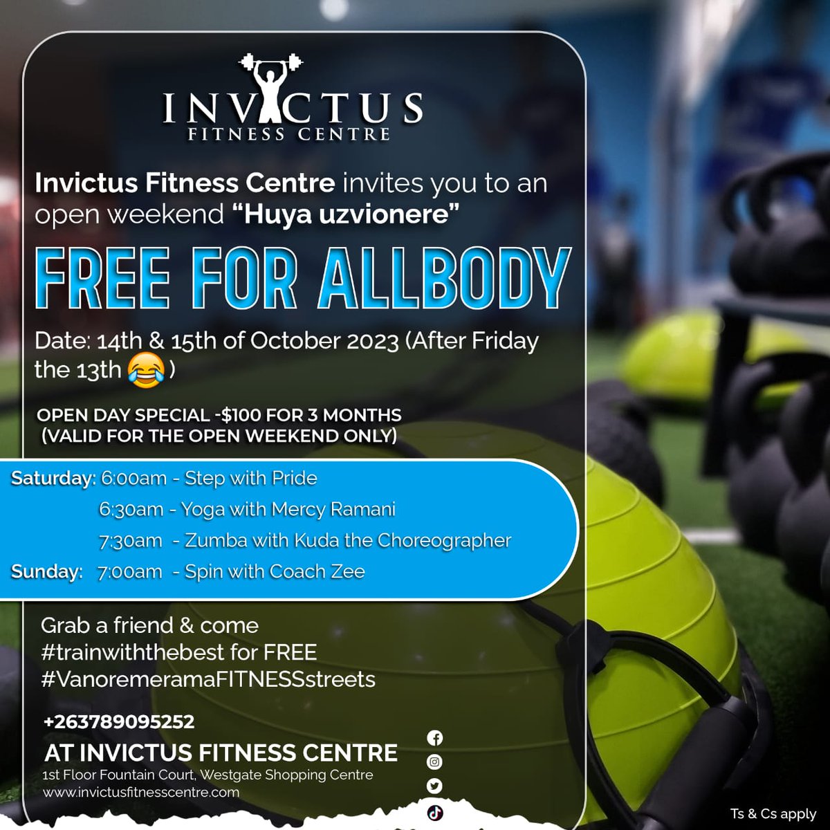 invictusfittnes's tweet photo. Open Weekend Alert !!!!#TrainWithInvictus #trainwiththebest best https://t.co/YfMCb9Uxl1
