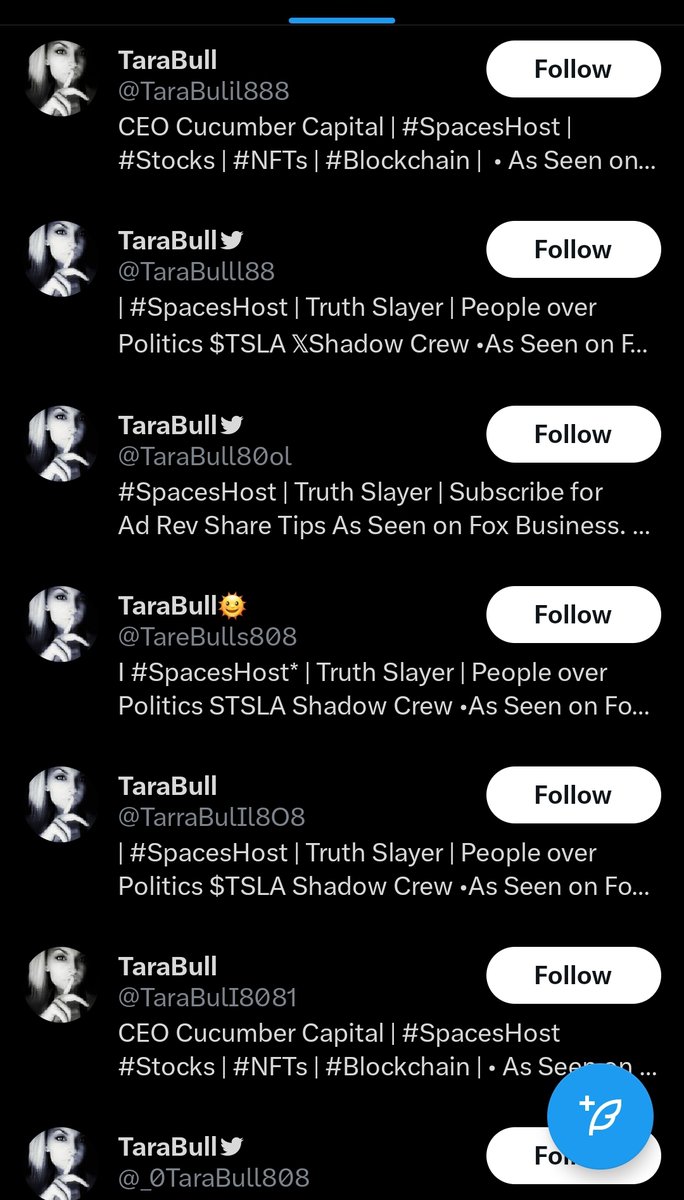 EBlainesWorld's tweet image. 4) ℹ️ From my research, it is actually easier to find &apos;similar&apos; accounts by using the mobile app versus any functions of the browser search. 

🤷‍♂️ At least from what I was able to determine with my PC &amp;amp; Phone.

#IStandWithTaraBull #FakeAccounts #FalseIdentity #Impersonation