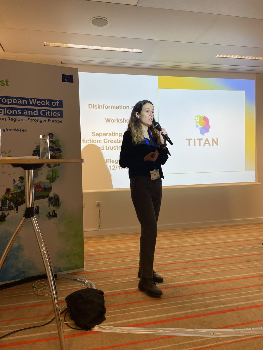TITAN - AI Coaching to Fight Disinformation (@titan_thinking) on Twitter photo And we’ve kicked off <a href="/ana_ferdz/">Ana Fernández</a> from <a href="/VUBrussel/">VUB</a> who is introducing delegates to the concept of #disinformation and the problems it can cause through sharing across social networks @EURegionsWeek #AI #Disinformatio <a href="/EUinmyRegion/">EUinmyRegion🇪🇺</a> <a href="/EU_CoR/">European Committee of the Regions</a> And we’ve kicked off <a href="/ana_ferdz/">Ana Fernández</a> from <a href="/VUBrussel/">VUB</a> who is introducing delegates to the concept of #disinformation and the problems it can cause through sharing across social networks @EURegionsWeek #AI #Disinformatio <a href="/EUinmyRegion/">EUinmyRegion🇪🇺</a> <a href="/EU_CoR/">European Committee of the Regions</a>