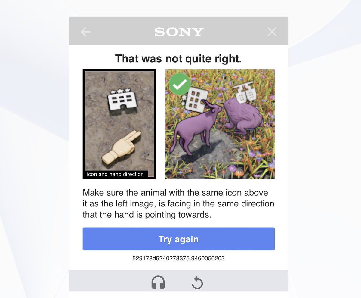 andrewinaus's tweet photo. @PlayStation WTAF? The ridiculous new captcha spinning animal bullshit is so convoluted I just gave up. PS5 for sale!
FY Sony! #ps5 #capitcha #playstation #bloatfest https://t.co/oGxCm4bzOs