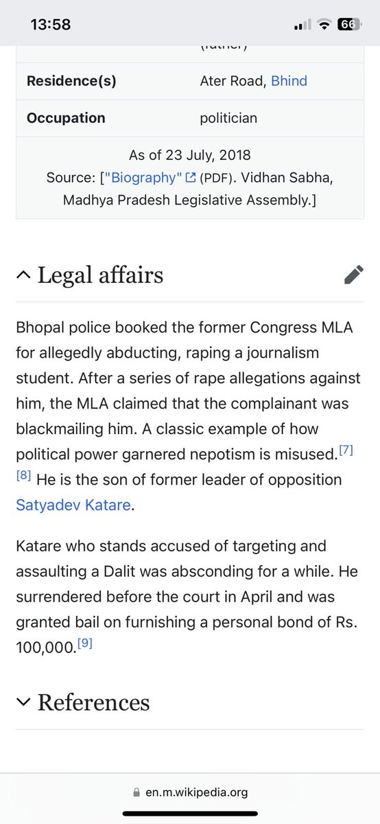 avaja41858's tweet image. ये है अटेर विधानसभा म.प्र. से कांग्रेस के संभावित प्रत्याशी हेमंत कटारे रेपिस्ट और महिलाओं का शोषण करने वाले
@INCIndia @INCMP @IYC @RahulGandhi @priyankagandhi @OfficeOfKNath @digvijaya_28 @rssurjewala @kharge @jitupatwari @JitendraSAlwar @SupriyaShrinate
#प्रत्याशी_पोल_खोल