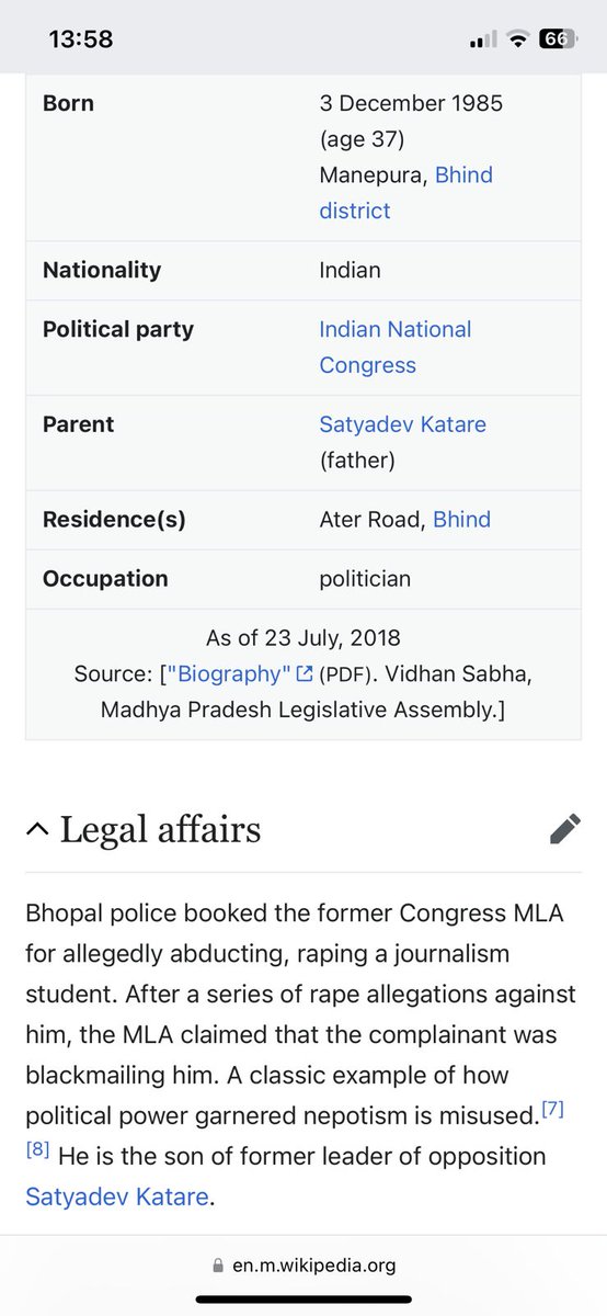 avaja41858's tweet image. ये है अटेर विधानसभा म.प्र. से कांग्रेस के संभावित प्रत्याशी हेमंत कटारे रेपिस्ट और महिलाओं का शोषण करने वाले
@INCIndia @INCMP @IYC @RahulGandhi @priyankagandhi @OfficeOfKNath @digvijaya_28 @rssurjewala @kharge @jitupatwari @JitendraSAlwar @SupriyaShrinate
#प्रत्याशी_पोल_खोल