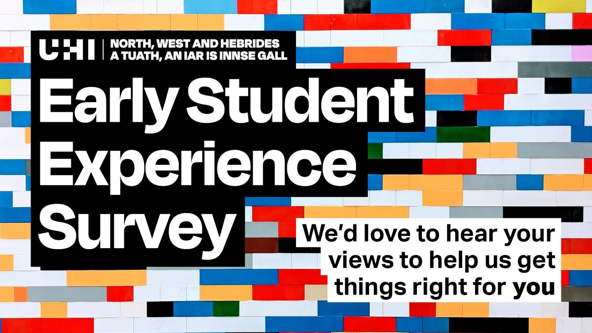 📣 Early Student Experience Survey We want to hear your thoughts on your student experience so far. Your feedback helps us understand what's working well and where we can make improvements! Have your say by Friday 27th October: linktr.ee/uhi_nwh #ThinkUHI #UHINWH