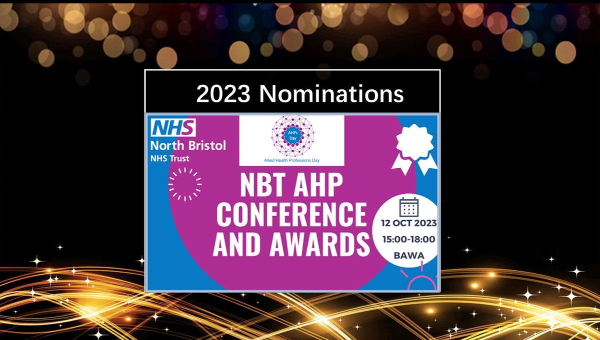 NBT Dietitians (@nbt_dietitians) on Twitter photo Today’s the day! 🌟
Our first <a href="/NorthBristolNHS/">North Bristol NHS Trust</a> AHP awards and conference event.
Great to see so many nominations across all our AHP specialties 🙌
<a href="/WeAHPs/">WeAHPs 💙</a> @BNSSGAHP <a href="/PhysioNbt/">North Bristol NHS Trust Physiotherapy</a> <a href="/TeamTheatresNBT/">Team Theatres and Medirooms</a> <a href="/NBTRadiology/">NBT Interventional Radiology</a> <a href="/NbtAhps/">NBT_AHPs</a>
#NBTAHP2023 #AHPCommunity #AHPsDay Today’s the day! 🌟
Our first <a href="/NorthBristolNHS/">North Bristol NHS Trust</a> AHP awards and conference event.
Great to see so many nominations across all our AHP specialties 🙌
<a href="/WeAHPs/">WeAHPs 💙</a> @BNSSGAHP <a href="/PhysioNbt/">North Bristol NHS Trust Physiotherapy</a> <a href="/TeamTheatresNBT/">Team Theatres and Medirooms</a> <a href="/NBTRadiology/">NBT Interventional Radiology</a> <a href="/NbtAhps/">NBT_AHPs</a>
#NBTAHP2023 #AHPCommunity #AHPsDay