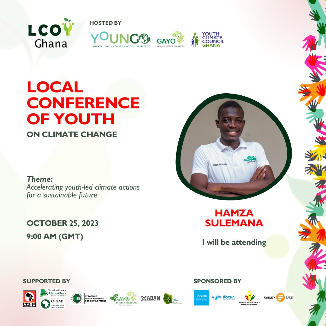 Excited to be attending the local conference of youth on climate change!
#youthledclimateaction
#sustainablefuture
#ClimateConference
#youthactivists
#lcoyghana2023
#YouthPower
#ClimateAction
#sustainability
@YouthClimateGH