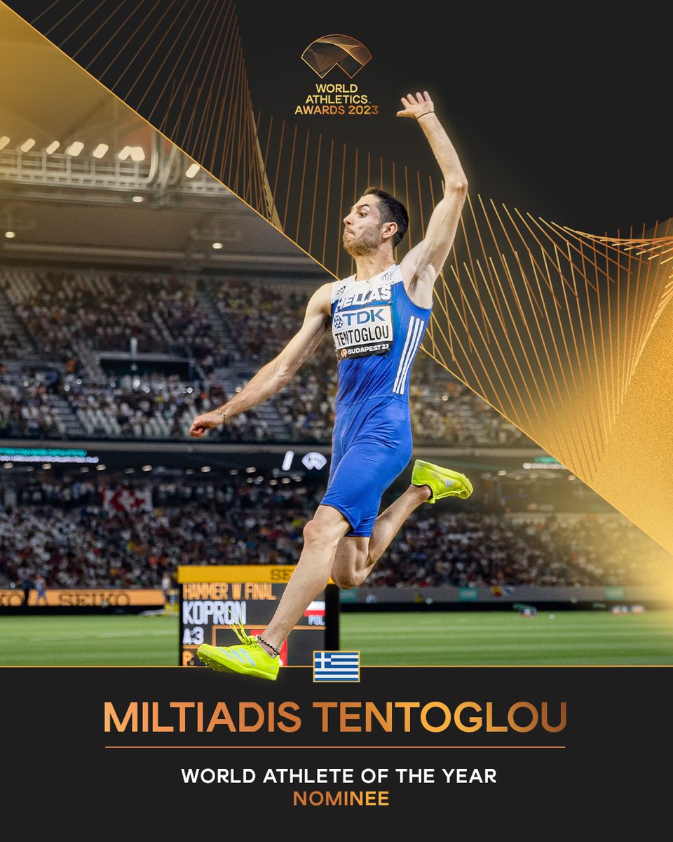 Male Athlete of the Year nominee ✨ Retweet to vote for Miltiadis Tentoglou 🇬🇷 in the #AthleticsAwards.