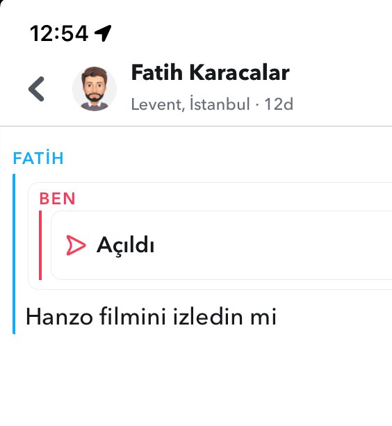 attığım snap/aldığım cevap