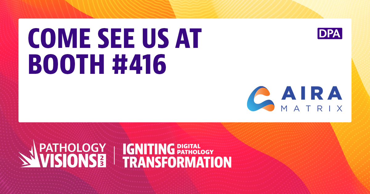airamatrix's tweet photo. Heading to Orlando for #PathologyVisions2023? Visit Booth 416 to explore the AIRADx platform and see how it can help improve the efficiency of preanalytical and analytical workflows in your digitized pathology laboratory.
#PathVisions23 #DigitalPathology #DPA #PathVisions https://t.co/7uh2g0vAUv