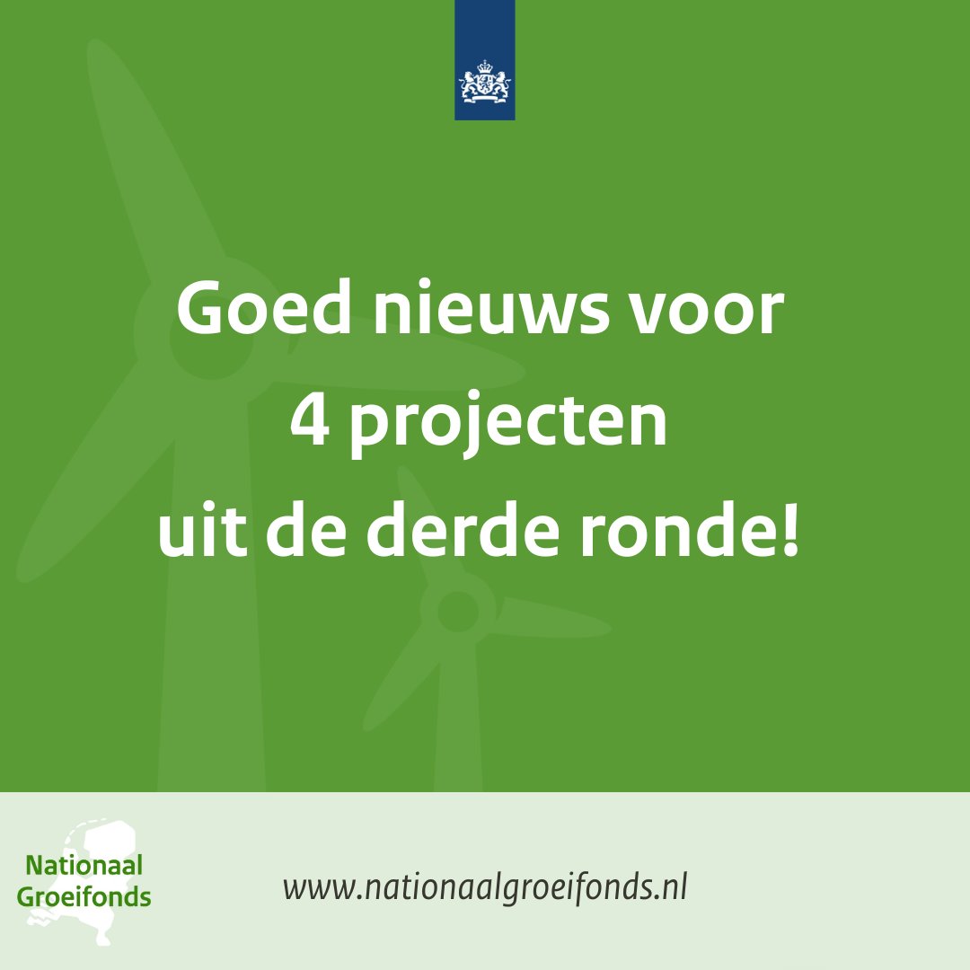 🚀4 projecten uit de derde ronde hebben de voorwaardelijke toekenningen uit de derde beoordelingsronde van onderstaande projecten zijn in juni 2023 omgezet in een (gedeeltelijke) toekenningen. ​  

Benieuwd welke projecten?nationaalgroeifonds.nl/actueel/nieuws…

#NationaalGroeifonds