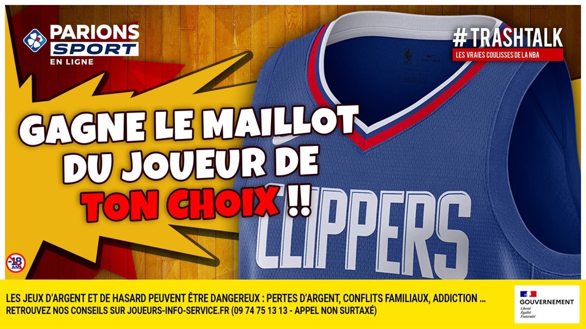 TrashTalk_fr's tweet image. 🎁 JEU-CONCOURS !! 🎁 

Pour les #30PREVIEWSEN30JOURS, TrashTalk et ParionsSport te font gagner 1 maillot par jour !! 😱

🚨 GAGNE LE MAILLOT DU JOUEUR DE TON CHOIX DES CLIPPERS !! 🚨

Pour participer :

1⃣ RT CE TWEET 
2⃣ FOLLOW @TRASHTALK_FR ET @PARIONSSPORT

(TAS LE 19/10) 🔞
