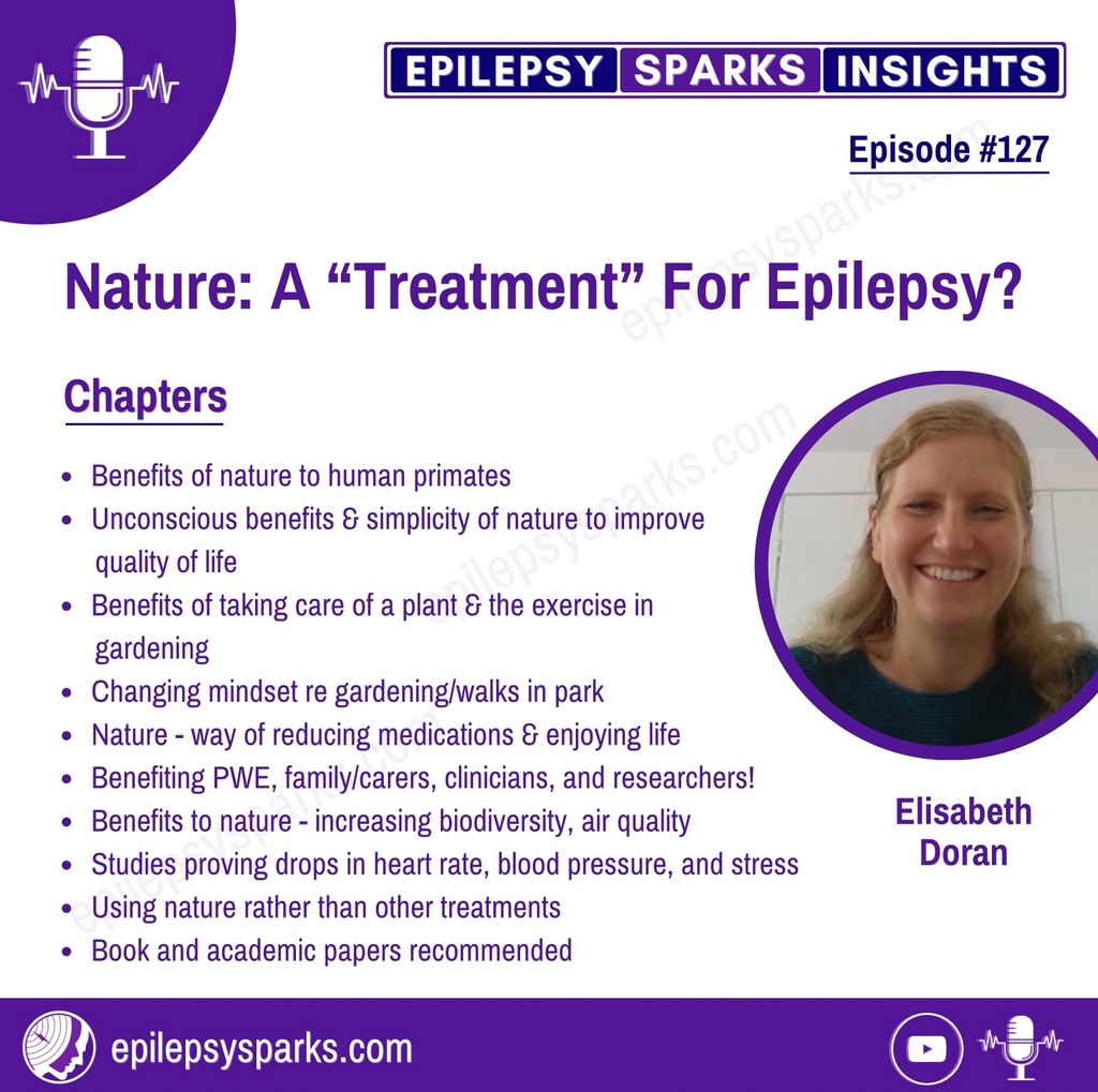 🔊 Check out what’s covered in this week’s podcast 🎧 re the benefits of nature to those with an #epilepsy 👇! With star epileptologist Elisabeth Doran 🤩 of @stjamesdublin 🇮🇪! 👇 📹 YouTube - shorturl.at/BFJQ2 🎧 Podcast - shorturl.at/psyMO #gardening #mentalhealth