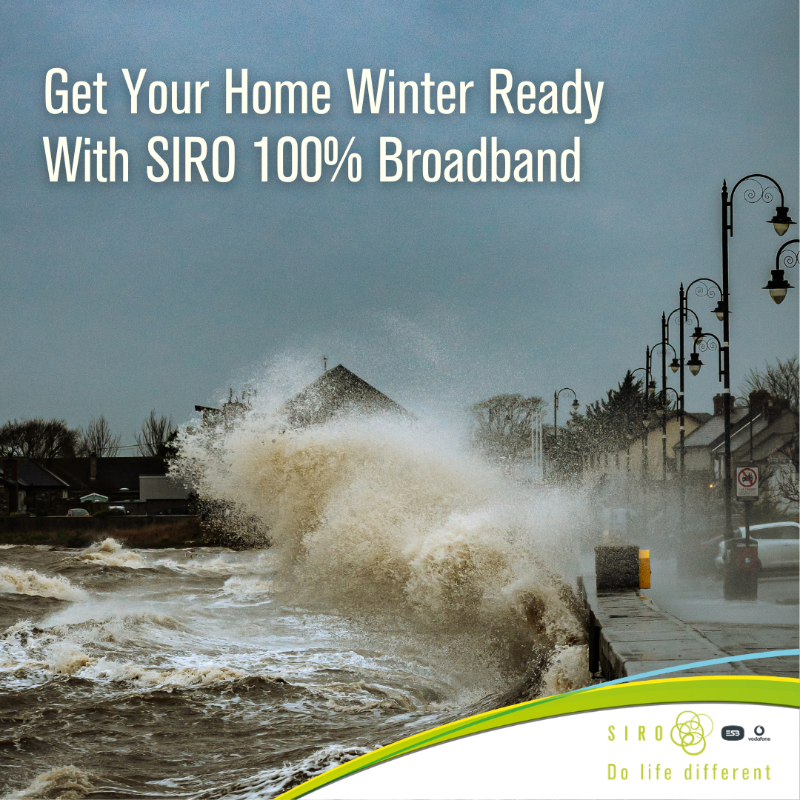 SIROIreland's tweet photo. It’s that time of year, your stocking up on essentials and checking your heating, are you prepared if your internet goes down? Switch to SIRO 100% broadband, the only connection you need this winter!
#DoLifeDifferent #ConnectivityMatters