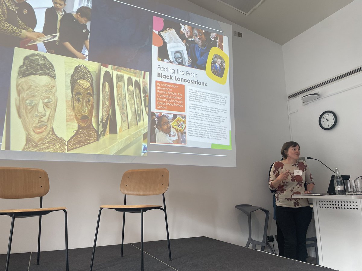 A fascinating start to today’s programme from @lyndajlancs and artist Lela Harris  #JudgesLodgings @LancsMuseums  @LancasterBlack 

They are talking about Facing the Past, a project which explores the provenance of the museum's collections which had strong links to slavery