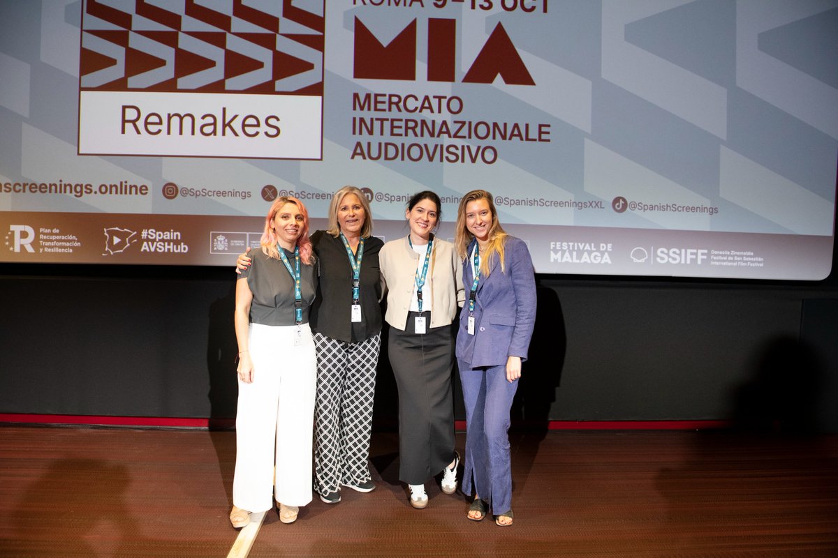 SpScreenings's tweet photo. ES | Tercer día de #SpanishScreeningsOnTour en @miamarketrome con lo mejor del talento y futuro del audiovisual español: #NextFromSpain - Comin'UPs, una #MarketPremieres y la celebración del #RemakeDay, formato en auge para el sector audiovisual español en el exterior! #MIAmarket https://t.co/Mgm5MH3SuZ