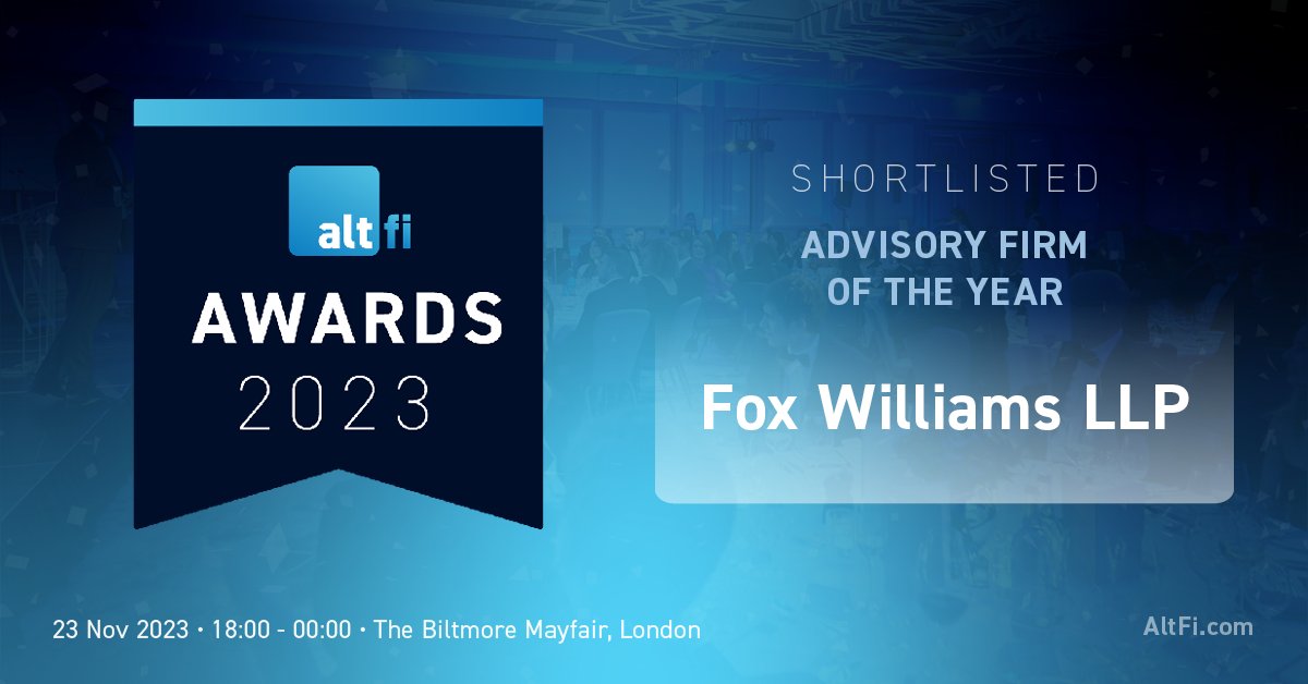 We are thrilled to have been shortlisted for the AltFi Awards in the category ‘Advisory Firm of the Year 2023’. Congratulations to clients and friends of the firm who have also been nominated for their respective categories. #fintech #altfiawards2023 #digitalbanking