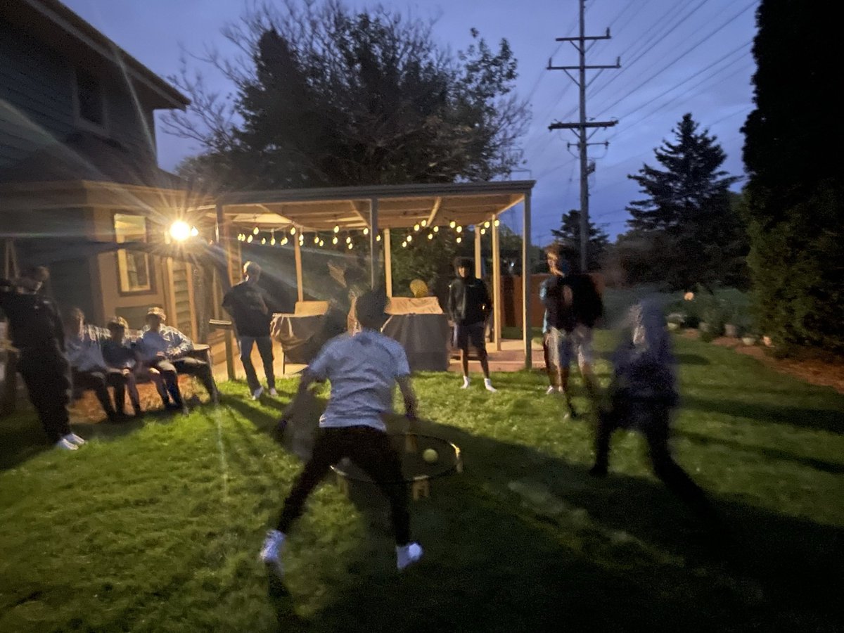 Working on something special in Greenfoeld! 

Team dinner 💚 And the annual Spike Ball tourney. #GoHawks #teamdinner #teambonding